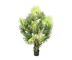 GreenBrokers Abanico Artificial de Palmera en Maceta de 120 cm