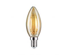 Paulmann 28704 lÃ¡mpara LED filamento Vela 2,6Â vatios Bombilla Oro 2500 K Dorado E14, 2.6 W