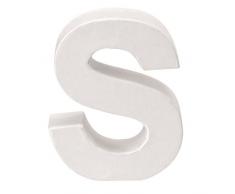 GLOREX cartón de Letra S, FSC Mix, Color Blanco, 10 x 8 x 3,5 cm