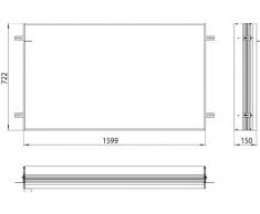 Emco Einbaurahmen Lichspiegelschrank Prime asis prime2-Armario con luz LED para Espejo 9497 0x38, Aluminio, Normal