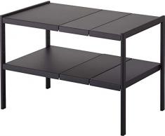 YAMAZAKI Industries 4949 - Bastidor telescópico con soporte inferior (2 niveles, D30), color negro