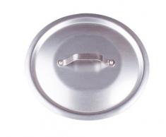 Cubra Las ollas Agnelli Ronda de Aluminio Pesado, con el Puente de Acero Inoxidable, Plata, 55 cm