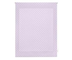 Blindecor - Estor Enrollable, Tela , Morado con motas blancas , 130 x 180 cm