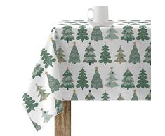 BELUM | Mantel Navidad 140x140 cm 100% algodón resinado Antimanchas (Tacto no plastificado) Modelo Merry Christmas 81