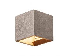 SLV LÃ¡mpara de pared LED SOLID CUBE para la acogedora iluminaciÃ³n interior de paredes, pasillos, fachadas, escaleras, entradas, lÃ¡mpara de pared, iluminaciÃ³n de pared, foco | LED G9, mÃ¡x. 25 W, D - A+