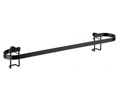 Wenko 23876100 Classic Plus Black - Toallero de Barra con protección antioxidante (45 x 7,5 x 10 cm), Color Negro