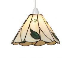 Loxton Lighting - Lámpara de techo colgante (25 cm), diseño de hojas, color verde