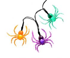 WeRChristmas - Guirnalda de 20 Luces LED en Forma de araña para decoración en Halloween, Multicolor