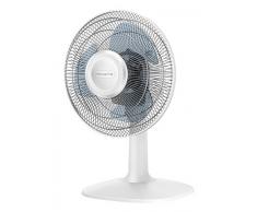 Rowenta VU2310 Essential ventilador de mesa, alto rendimiento, con modo silencioso, 2 velocidades, compacto, oscilación y orientación ajustables, hasta 20 m3/min