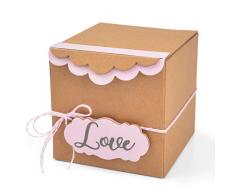 Sizzix Troquel ScoreBoards XL 664345 Caja Regalo con Bordes festoneados by Eileen Hull, multicolor, Talla Ãºnica