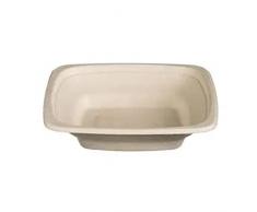 Tessera Bio Products QSB500 - Ensaladera de caÃ±a de azÃºcar (75 unidades, cuadrado, 500 ml), color beige