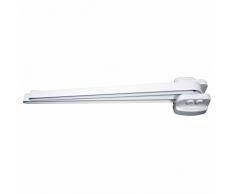 MSV TOALLERO 2 Barras Blanco Basic, Polipropileno, 43x70x10 cm