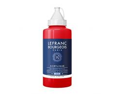 Lefranc y BOURGEOIS fina pintura acrílica, pigmentado, buena Deck Fuerza, Cremoso homogen textura, Vermellón, 750ml Tube