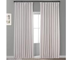 HPD Half Price Drapes BOCH-LN-DW-P Cortina de Lino Extra Ancha para oscurecer la habitaciÃ³n (1 Panel) 100 x 84 Pulgadas, BOCH-LN1856-84-DW, Abedul, Mezcla poliÃ©ster