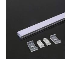 V-TAC Perfil de aluminio para tira LED, blanco