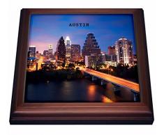 3dRose Austin - Azulejos para Remaches (cerámica, marrón, 19,05 x 2,22 x 19,05 cm)