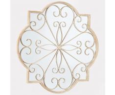 MirrorOutlet Espejo de Pared con Forma de pÃ©talo de Rosa, Color Crema, 90 cm x 90 cm