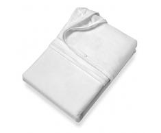 SETEX - Protector de colchón (algodón, Blanqueado, 200 x 80 x 0,1 cm)