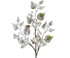 WeRChristmas Flor Artificial, Blanco, 25 cm