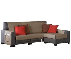 Zebra Textil Beret Protector de Sofa, Tela, Beige, Chaise Longue 235 cm. Derecha