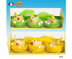 Givi ginmar giocaci 4.gi90269Â unidades con chioccia yute Huevos para Pascua, multicolor
