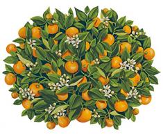 Caspari Naranjas Die Cut manteles Individuales, Naranja, Juego de 4