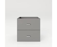 FORTUNA - Cajonera de almacenamiento con cajÃ³n, color gris