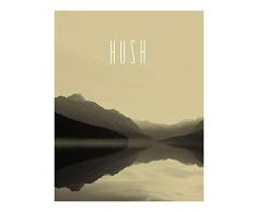 Komar Wandbild Von Word Lake Hush Sand | Poster, Bild, Wohnzimmer, Schlafzimmer, Dekoration, Kunstdruck | ohne Rahmen | P088B-40x50 fotomural, Gelb, Grau, Schwarz