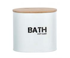 Wenko 23699100 Gara - Caja para Cuarto de baño con Tapa, Color Blanco