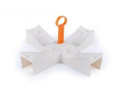 Excelsa Quick Cook Cuocipatate Microondas, Polipropileno, TPX, Blanco con Detalles Naranja