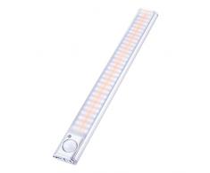 AiQInu Luz con sensor de movimiento para armario, luces de cocina, lÃ¡mpara nocturna inalÃ¡mbrica, LED magnÃ©tico USB recargable, 4 modos, 3 niveles de luminosidad, vanyo-LED-JXDFR-GM01