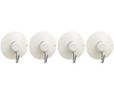 Wenko 4419010100 - Gancho de pared (4 unidades, plástico, 4 cm), color blanco