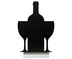 SECURIT Pizarra como una Botella de Vino con los vidrios con Tiza pie de Aluminio Incluido