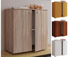 VCM MO-Dance - Cómoda Armario Estante Oficina Armario de vestÃbulo Muebles Núcleo de Nogal 70 x 70 x 40 cm vandol Mini