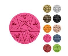 Candellana Hecho a Mano Pentagram Vela de Regalo - Divertida - Vela Decorativa - DecoraciÃ³n del Hogar - Regalos para Amigos - Mecha de AlgodÃ³n - Tiempo de Quemado 50h - Vela Dark Pink