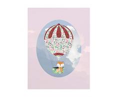 Komar Wandbild Von Happy Balloon Rose | Poster, Bild, Wohnzimmer, Schlafzimmer, Dekoration, Kunstdruck | ohne Rahmen | P038A-40x50 fotomural, carbón