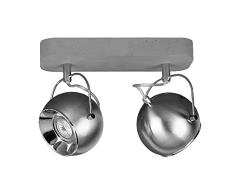 Homemania HOMBR_0111 Aplique de Pared Foco Kyle, Cemento, Metal, Gris 22 x 12 x 29