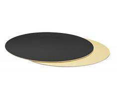 DECORA Bandeja para Tarta, 32Â cm, Oro/Negro