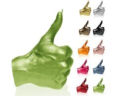 Candellana Vela en Forma de Pulgar | Altura: 17,5 cm | Lima | Tiempo de combustión 30h | El tamaño de la Vela es Igual a 1:1 de la Mano Real | Hecho a Mano en EU