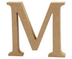 Creativ Company Escultura Decorativa con Forma de Letra A, en Tablero de Densidad Media, marrÃ³n, Madera, marrÃ³n, 13 x 2 x 13 cm