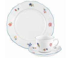 Taza Serie Marieluise Marfil platillo de caf/é Servicio Incluye Cada 6 Plato de Desayuno Set para 6 Personas Seltmann Weiden Weihnachten 18 Piezas 43 x 24 x 18cm Verde