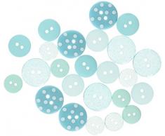 Doodlebug BUTTONS1-458 - Botones monocromáticos para Piscina (24 Unidades)