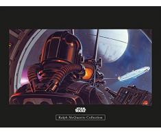 Komar Wandbild Von Star Wars Classic RMQ Tie-Fighter Pilot | Kinderzimmer, Jugendzimmer, Dekoration, Kunstdruck | ohne Rahmen | WB158-40x30 fotomural, carbÃ³n