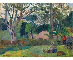 Legendarte Cuadro Lienzo, ImpresiÃ³n Digital - El Gran Ãrbol (Te Raau Rahi) Paul Gauguin, cm. 60x80 - DecoraciÃ³n Pared