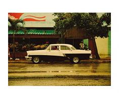 Komar Wandbild Von Cuba Car | Poster, Bild, Wohnzimmer, Schlafzimmer, Dekoration, Kunstdruck | ohne Rahmen | P122B-40x30 fotomural, WeiÃ, Schwarz, Bunt