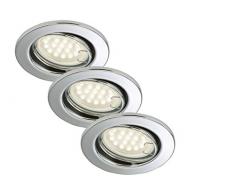 Briloner Leuchten Luces empotrables GU10, 3 W, chrom