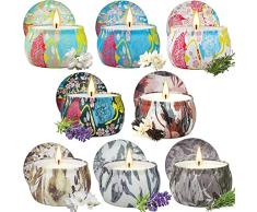 CREASHINEJuego de 4 velas aromÃ¡ticas para mujeres, paquete de 4 velas de soja naturales a granel, velas de Navidad, regalos para mujeres, latas de viaje, velas de vacaciones, velas de aromaterapia CREASHINEJuego de 4 velas aromÃ¡ticas