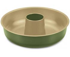 Guardini, Bnat, Molde para roscas, 26cm. Material: Acero con Revestimiento Antiadherente de Cera de Carnauba, Color Verde y Beige.