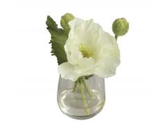 BELLAFIORA 20AMAZ041504 - Flor artificial, amapola, color crema