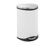 EKO VB 921844 - Cubo para Reciclar con Tapa y Pedal (2 Unidades, 22 l, Acero Inoxidable), Color Blanco